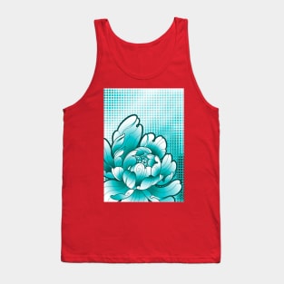 turquoise peony flower Tank Top